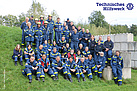 Gruppenfoto aller an der Übung beteiligten ehrenamtlichen Einsatzkräfte. (Foto: THW / Daniel Claus)
